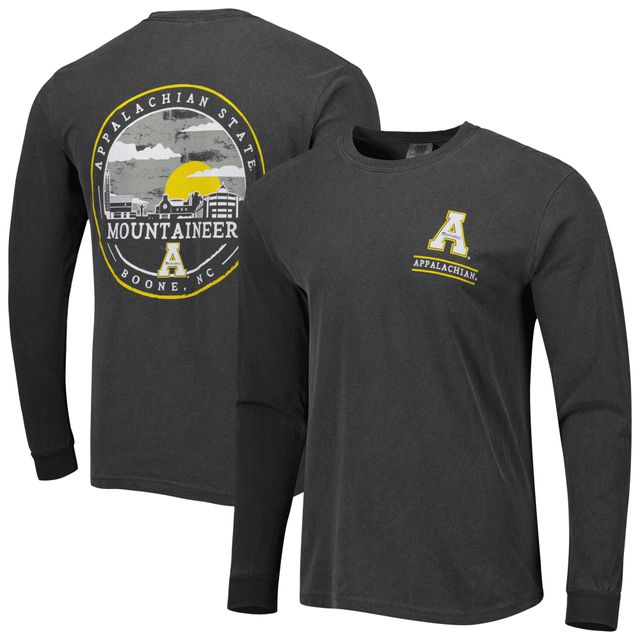 T-shirt noir à manches longues pour homme Appalachian State Mountaineers Circle Campus Scene