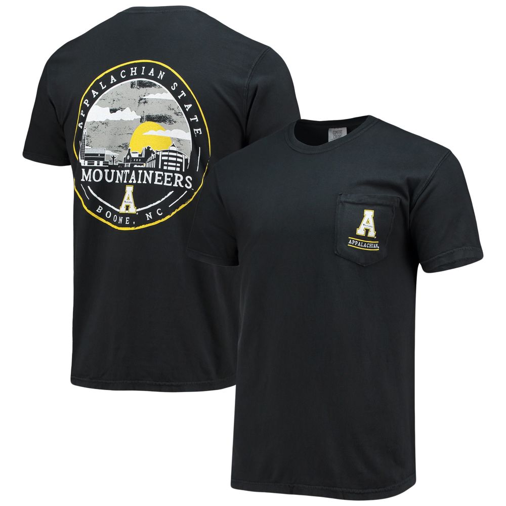 Men's Black Appalachian State Mountaineers Circle Campus Scene T-Shirt