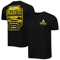 T-shirt noir Appalachian State Mountaineers Logo Campus Icon pour homme