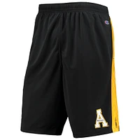 Men's Champion Black Appalachian State Mountaineers Side Stripe Shorts