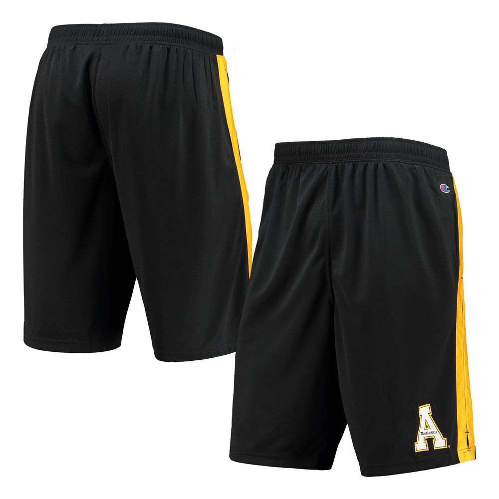 Men's Champion Black Appalachian State Mountaineers Side Stripe Shorts