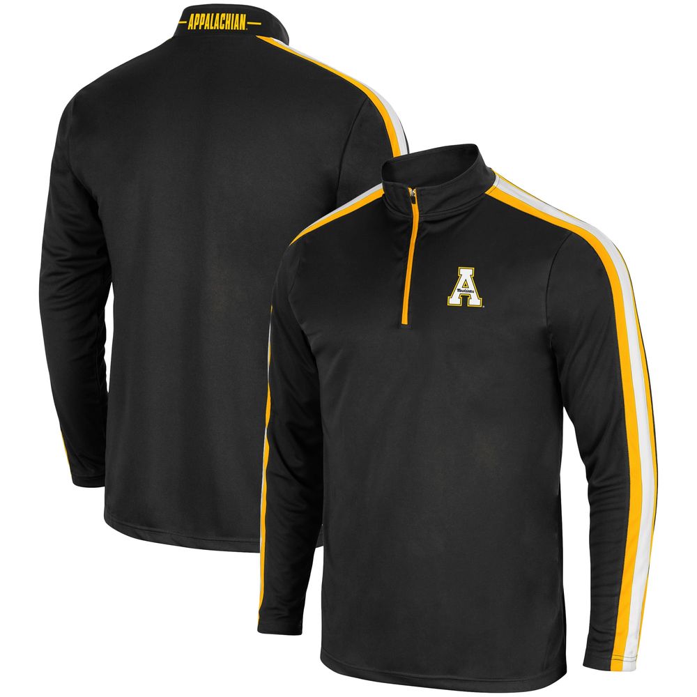 Men's Colosseum Black Appalachian State Mountaineers 1955 Quarter-Zip Jacket