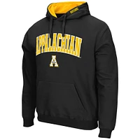 Men's Colosseum Black Appalachian State Mountaineers Arch and Logo Pullover Hoodie