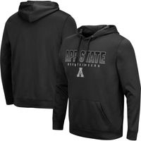 Men's Colosseum Black Appalachian State Mountaineers Blackout 3.0 Pullover Hoodie