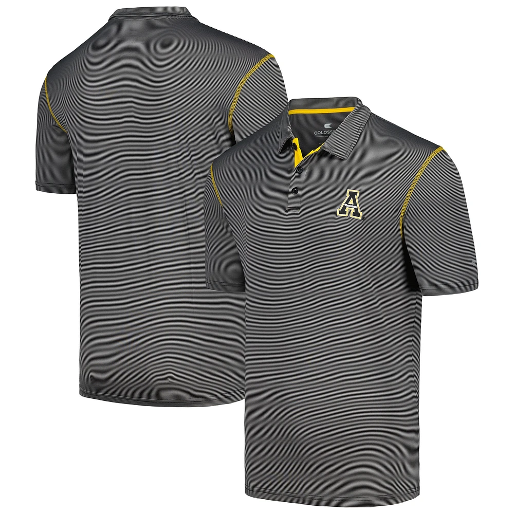 Colosseum Noir Appalachian State Mountaineers Cameron Polo pour hommes