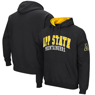 Sweat à capuche noir double arche Colosseum Appalachian State Mountaineers pour hommes