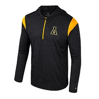 Men's Colosseum Black Appalachian State Mountaineers Dozer Half-Zip Windshirt