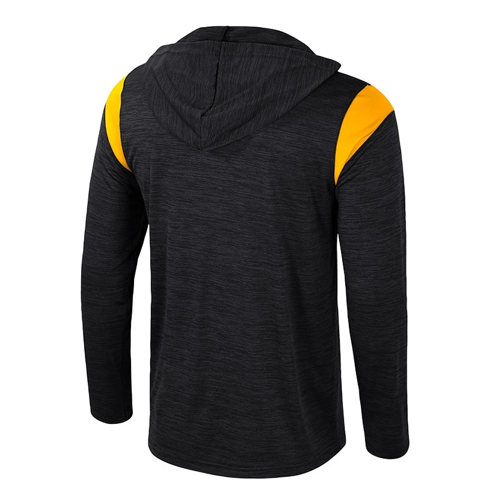 Men's Colosseum Black Appalachian State Mountaineers Dozer Half-Zip Windshirt