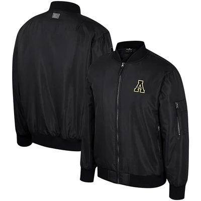 Men's Colosseum  Black Appalachian State Mountaineers Full-Zip Bomber Jacket