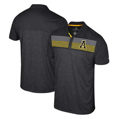 Men's Colosseum Black Appalachian State Mountaineers Langmore Polo