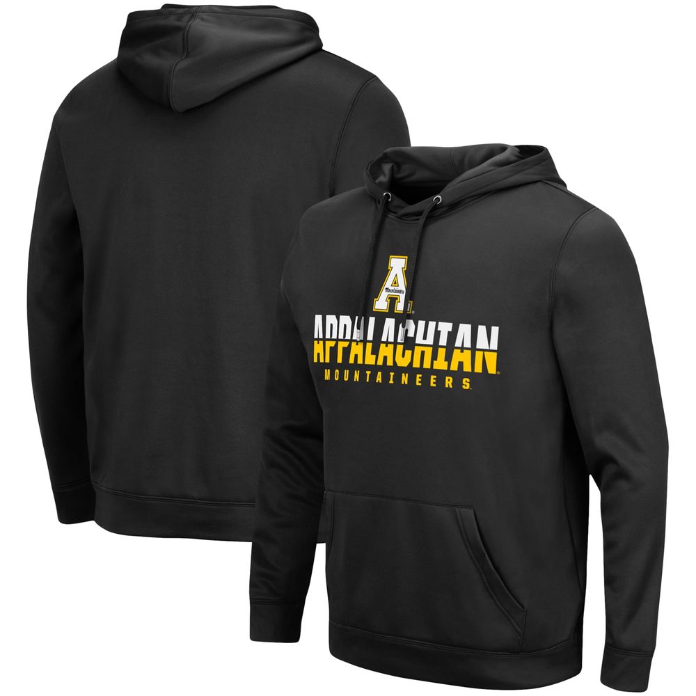 Men's Colosseum Black Appalachian State Mountaineers Lantern Pullover Hoodie