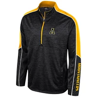 Veste Colosseum Black Appalachian State Mountaineers Marled Half-Zip pour homme