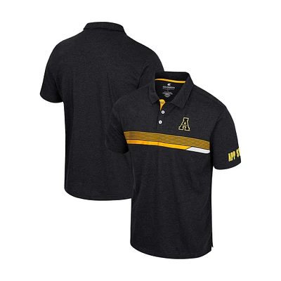 Men's Colosseum  Black Appalachian State Mountaineers No Problemo Polo