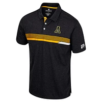 Polo No Problemo pour homme Colosseum Black Appalachian State Mountaineers