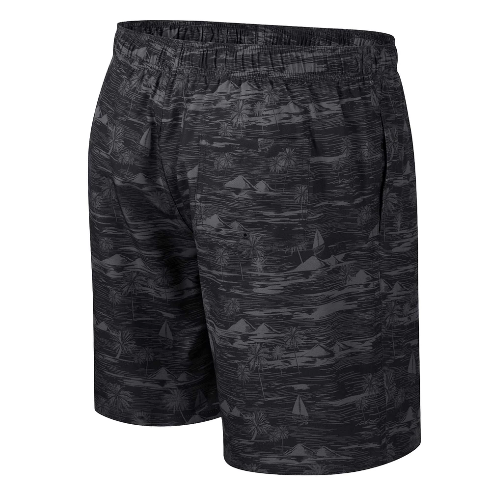 Short de bain Ozark Colosseum noir Appalachian State Mountaineers pour hommes