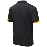 Men's Colosseum Black Appalachian State Mountaineers Santry Polo