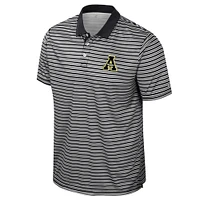 Polo rayé noir Colosseum pour homme des Appalachian State Mountaineers
