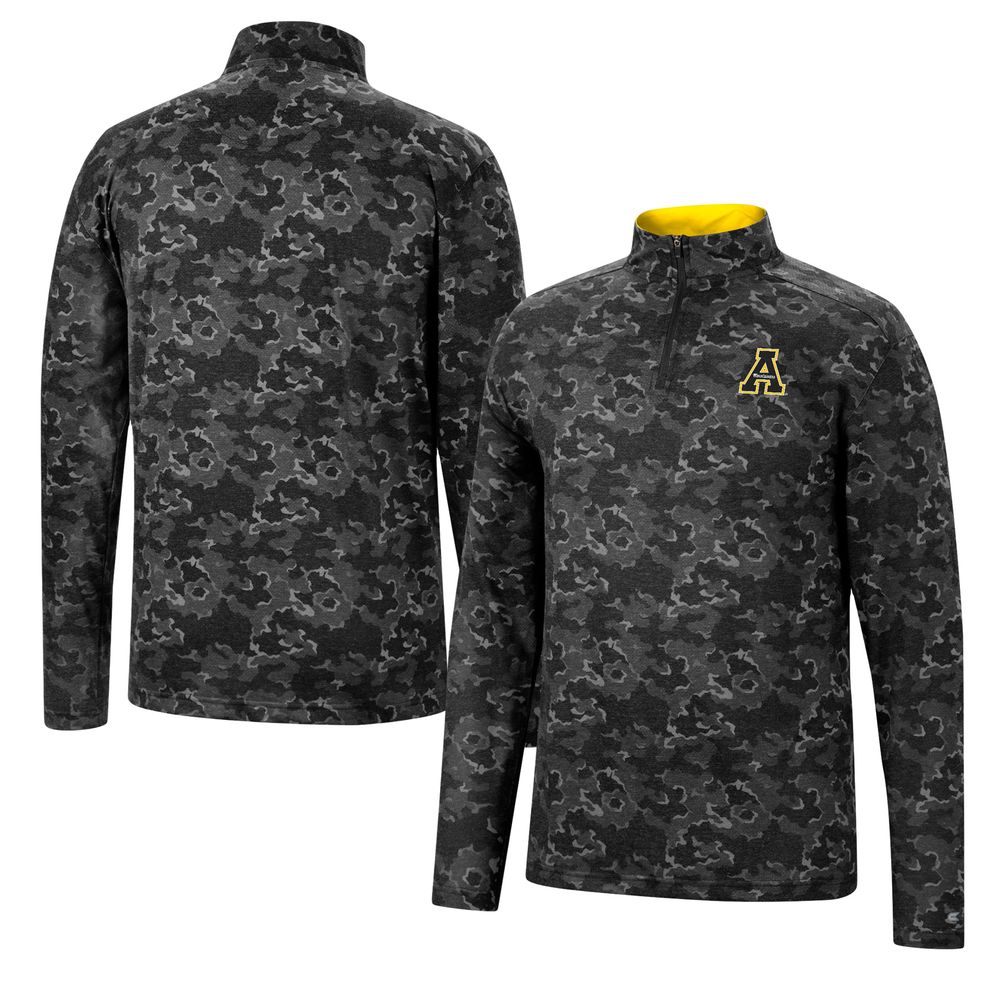 Men's Colosseum Black Appalachian State Mountaineers Tivo Quarter-Zip Jacket