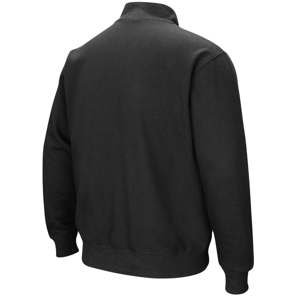 Men's Colosseum Black Appalachian State Mountaineers Tortugas Logo Quarter-Zip Pullover Jacket