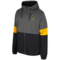 Men's Colosseum Charcoal Appalachian State Mountaineers Miles Full-Zip Hoodie Jacket