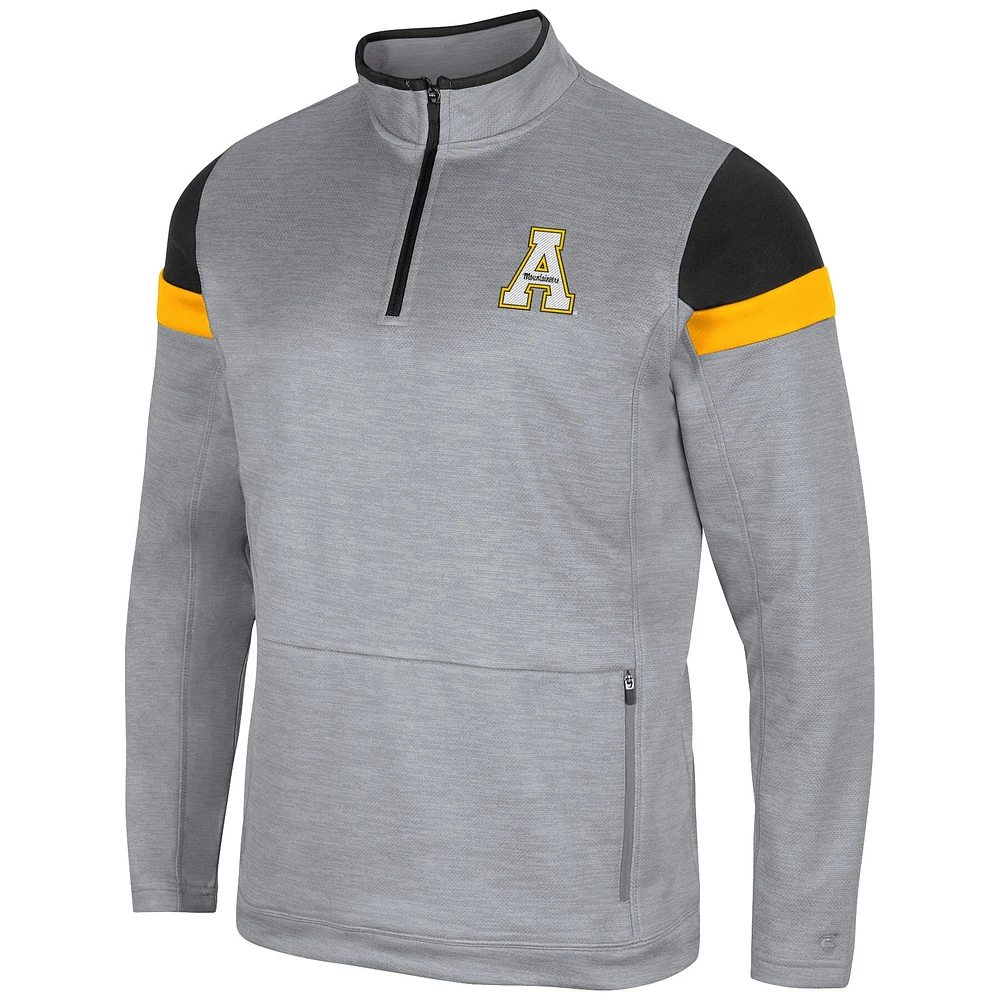 Men's Colosseum Gray Appalachian State Mountaineers Bingo Quarter-Zip Jacket