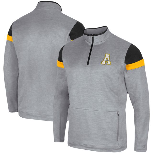 Veste Homme Gris Colosseum Appalachian State Mountaineers Bingo Quart-Zip