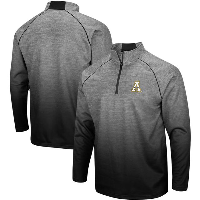 Colosseum Heathered Grey Appalachian State Mountaineers Sitwell Sublimated Quarter-Zip Raglan Pullover Jacket