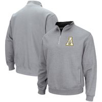 Men's Colosseum Heathered Gray Appalachian State Mountaineers Tortugas Team Logo Quarter-Zip Jacket