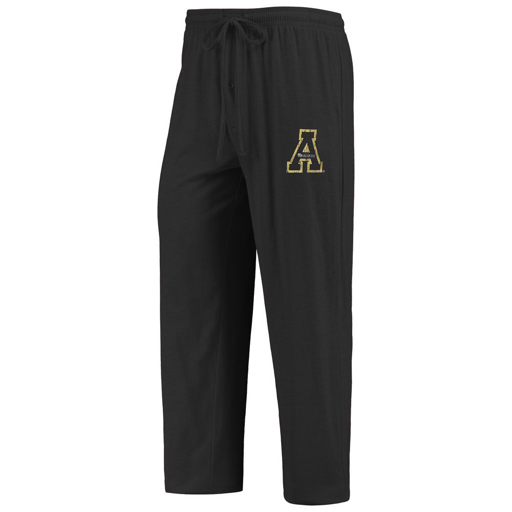 Men's Concepts Sport Black/Heathered Charcoal Appalachian State Mountaineers Meter Long Sleeve T-Shirt & Pants Sleep Set