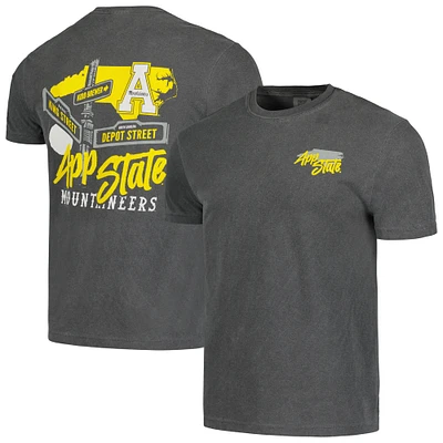 Men's Graphite Appalachian State Mountaineers Hyperlocal Comfort Colors T-Shirt