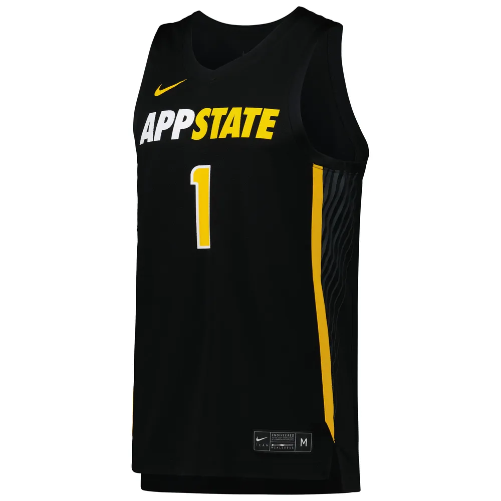 Maillot de basket-ball réplique Nike #1 des Appalachian State Mountaineers pour homme, noir