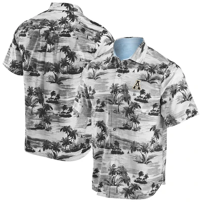 Men's Tommy Bahama  Black Appalachian State Mountaineers Tropical Horizons Button-Up Shirt