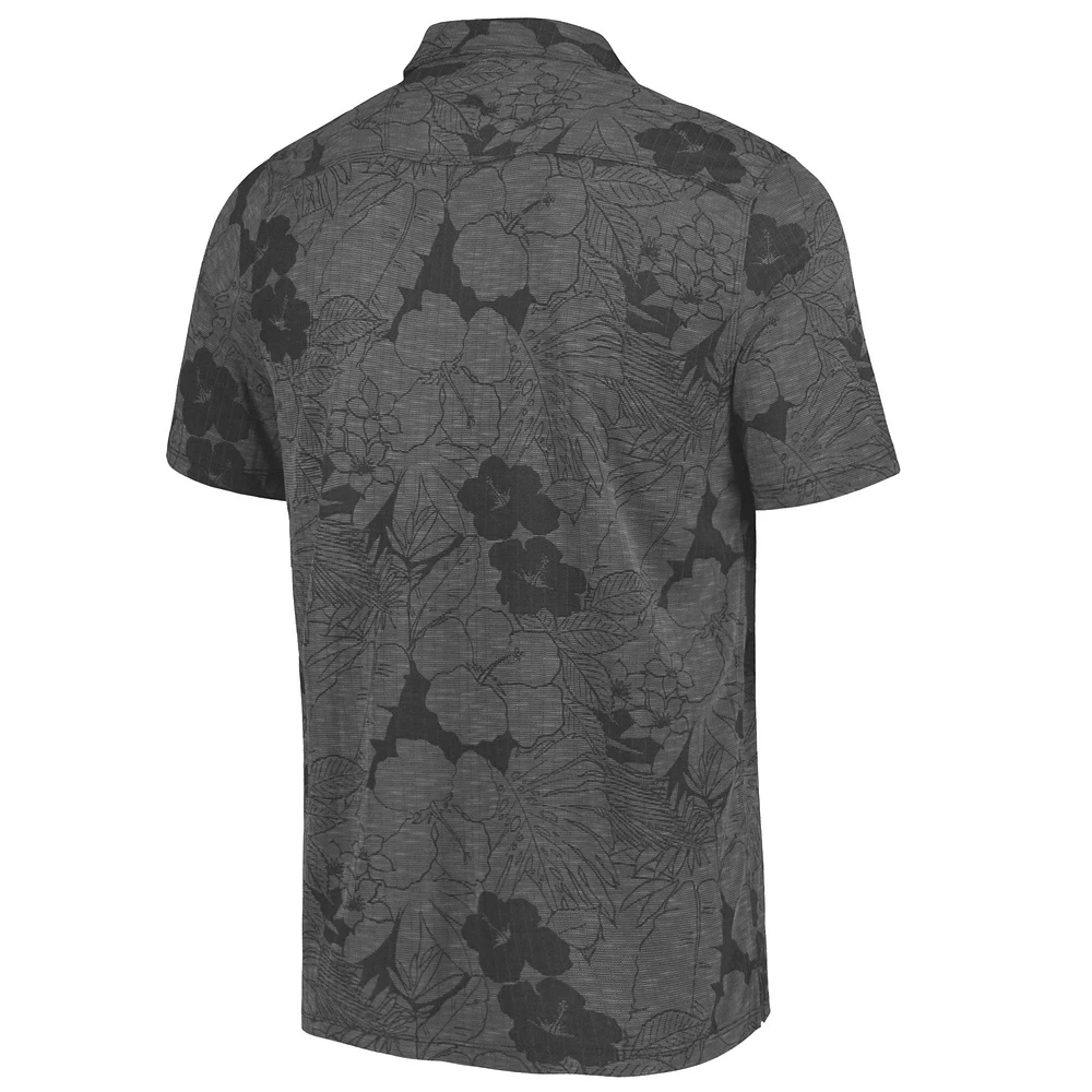 Men's Tommy Bahama  Charcoal Appalachian State Mountaineers Miramar Blooms Polo