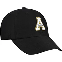 Men's Top of the World Black Appalachian State Mountaineers Staple Adjustable Hat