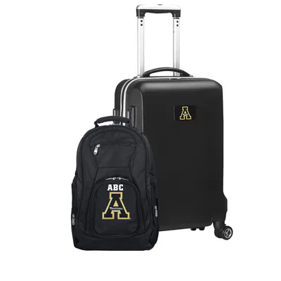 Appalachian State Mountaineers MOJO Personalized Deluxe 2-Piece Backpack & Carry-On Set - Black