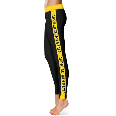 Appalachian State Mountaineers Women's Side Stripe Leggings - Black