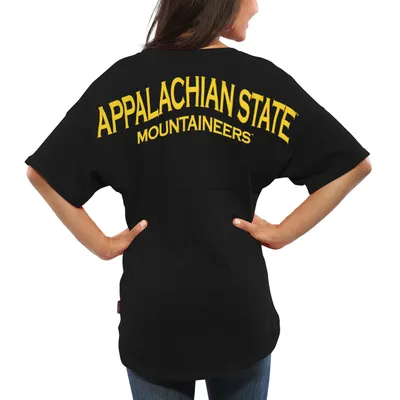 Appalachian State Mountaineers Women's Spirit Jersey Oversized T-Shirt - Black