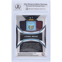 Lionel Messi Argentina National Team Autographed 2022 Panini Prizm World Cup Qatar #7 BAS Authenticated 9/10 Card