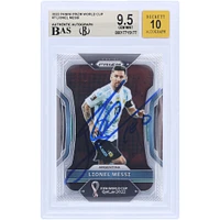 Carte Panini Prizm n° 7 de la Coupe du monde 2022 du Qatar signée par Lionel Messi, équipe nationale argentine, authentifiée, 9,5/10