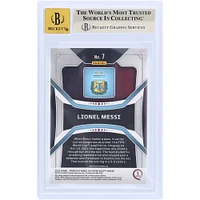 Carte Panini Prizm n° 7 de la Coupe du monde 2022 du Qatar signée par Lionel Messi, équipe nationale argentine, authentifiée, 9,5/10