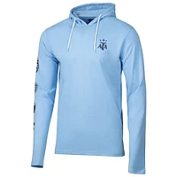 Men's Sport Design Sweden  Light Blue Argentina National Team Relaxed Hooded Long Sleeve T-Shirt
