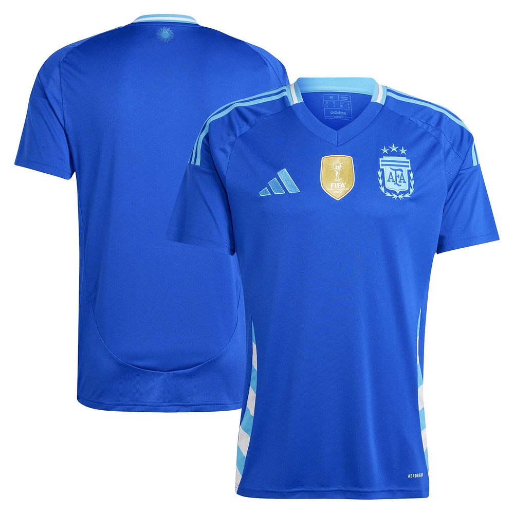 Maillot adidas bleu pour homme de l'équipe nationale d'Argentine 2024 extérieur réplique