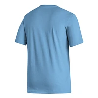 T-shirt adidas avec écusson de l'équipe nationale d'Argentine bleu clair pour hommes