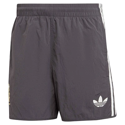 Short sprinter à trois bandes de l'équipe nationale argentine adidas Originals pour hommes, charbon bois