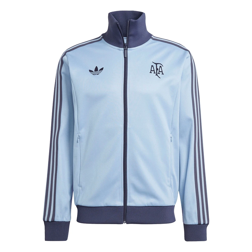 Haut de survêtement zippé bleu clair adidas Originals pour homme, 50e anniversaire l'équipe nationale argentine