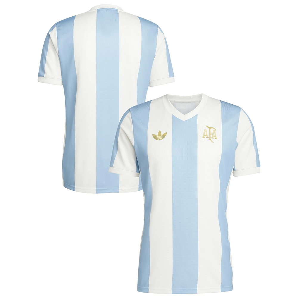 Maillot réplique bleu clair adidas Originals pour homme de l'équipe nationale argentine du 50e anniversaire