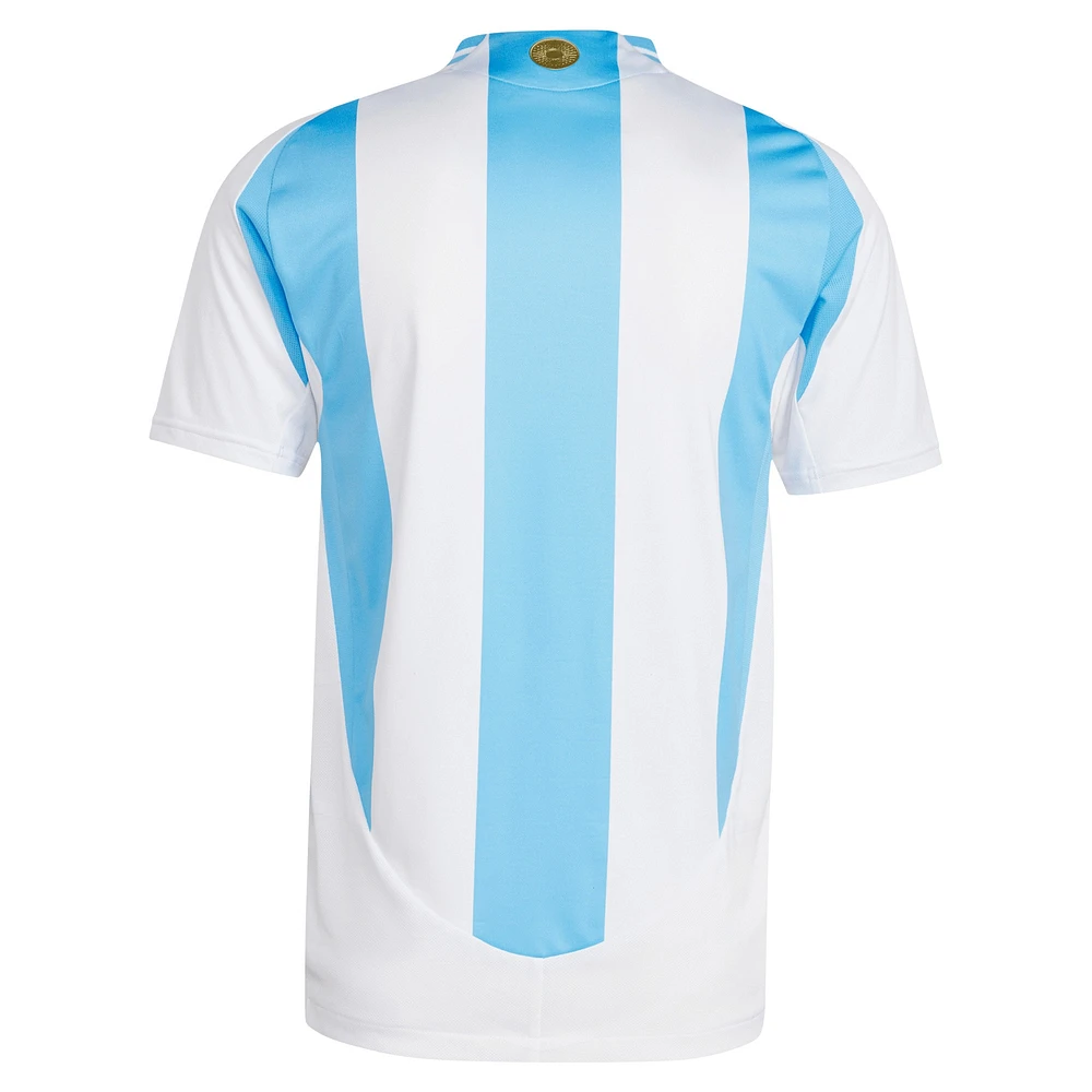 Maillot adidas blanc authentique pour homme de l'équipe nationale d'Argentine 2024 domicile