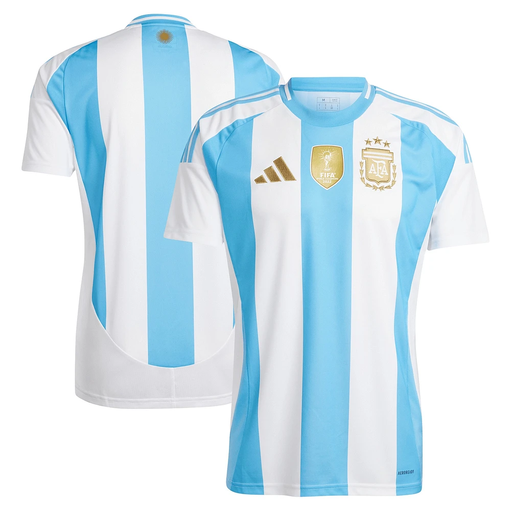 Maillot adidas blanc réplique domicile de l'équipe nationale d'Argentine 2024 pour homme