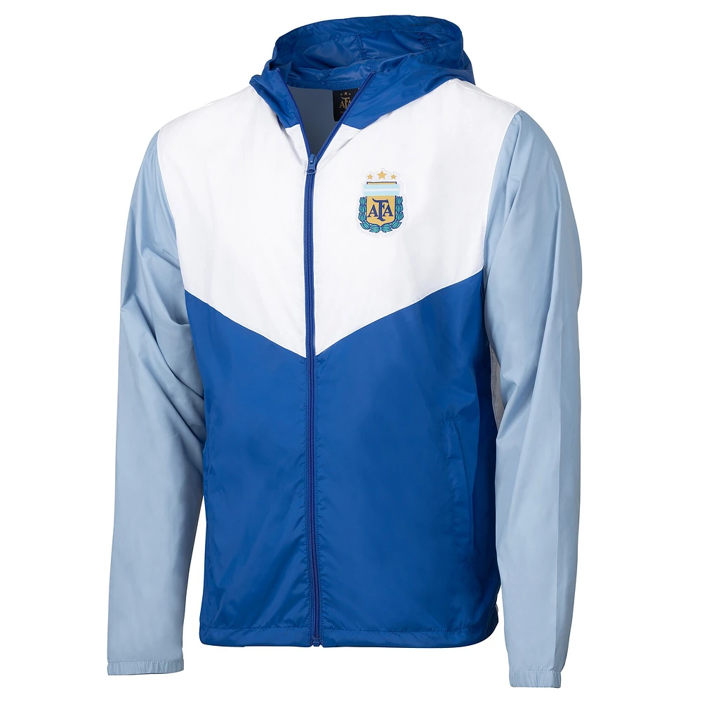 Men's Royal Argentina National Team Block Pro Full-Zip Windbreaker Jacket