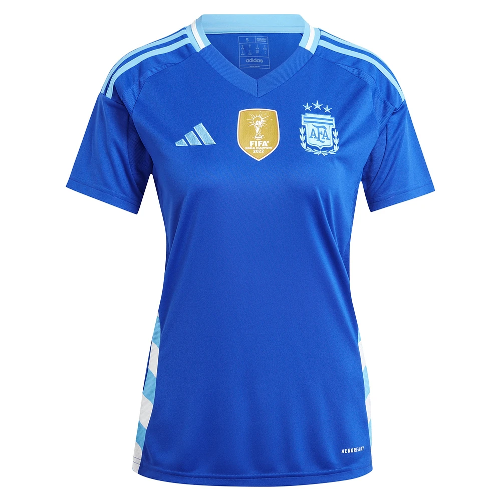 Maillot adidas bleu pour femme de l'équipe nationale d'Argentine 2024 extérieur réplique